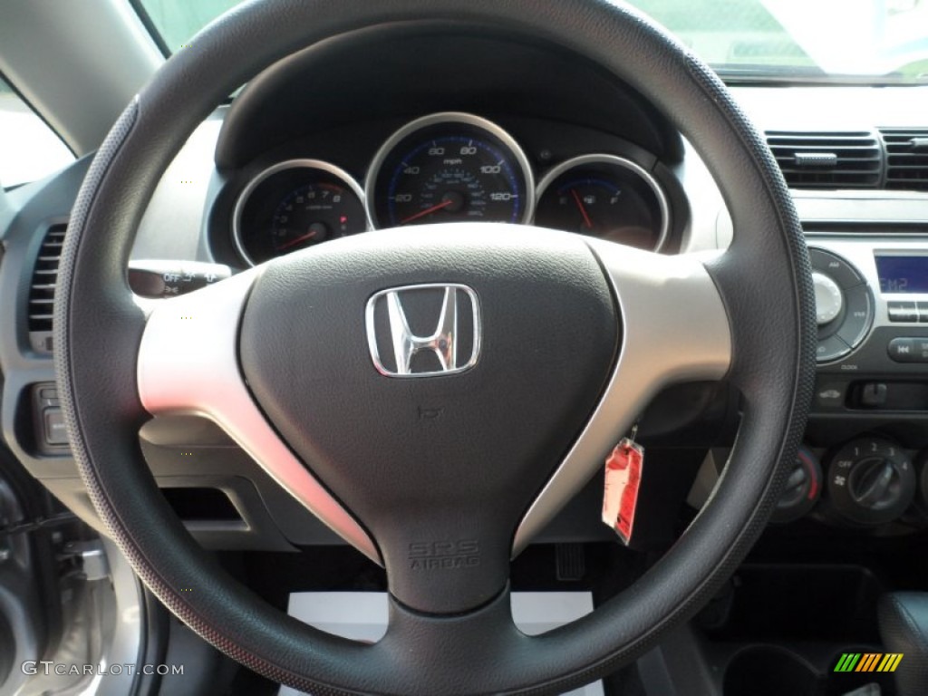 2008 Fit Hatchback - Storm Silver Metallic / Black/Grey photo #54