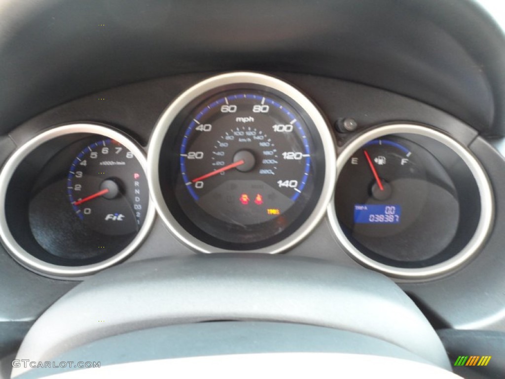 2008 Fit Hatchback - Storm Silver Metallic / Black/Grey photo #55