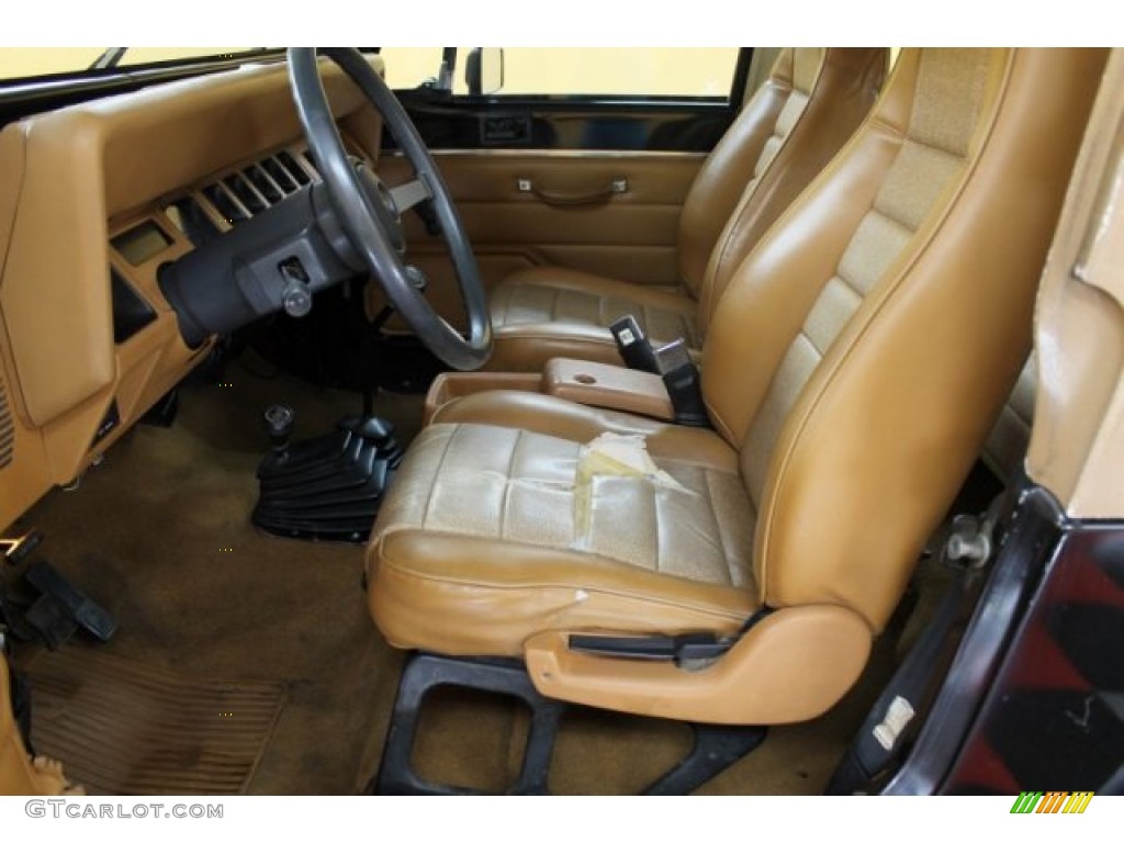 Camel Interior 1993 Jeep Wrangler S 4x4 Photo #52163902