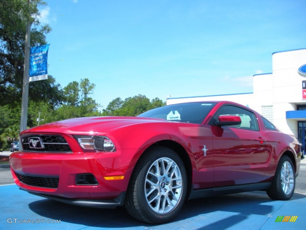 2012 Mustang V6 Coupe - Red Candy Metallic / Stone photo #1