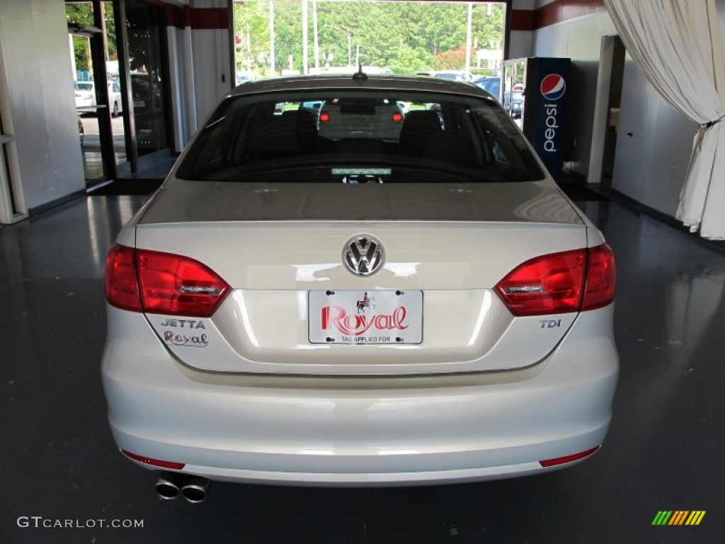 2011 Jetta TDI Sedan - White Gold Metallic / Titan Black photo #3