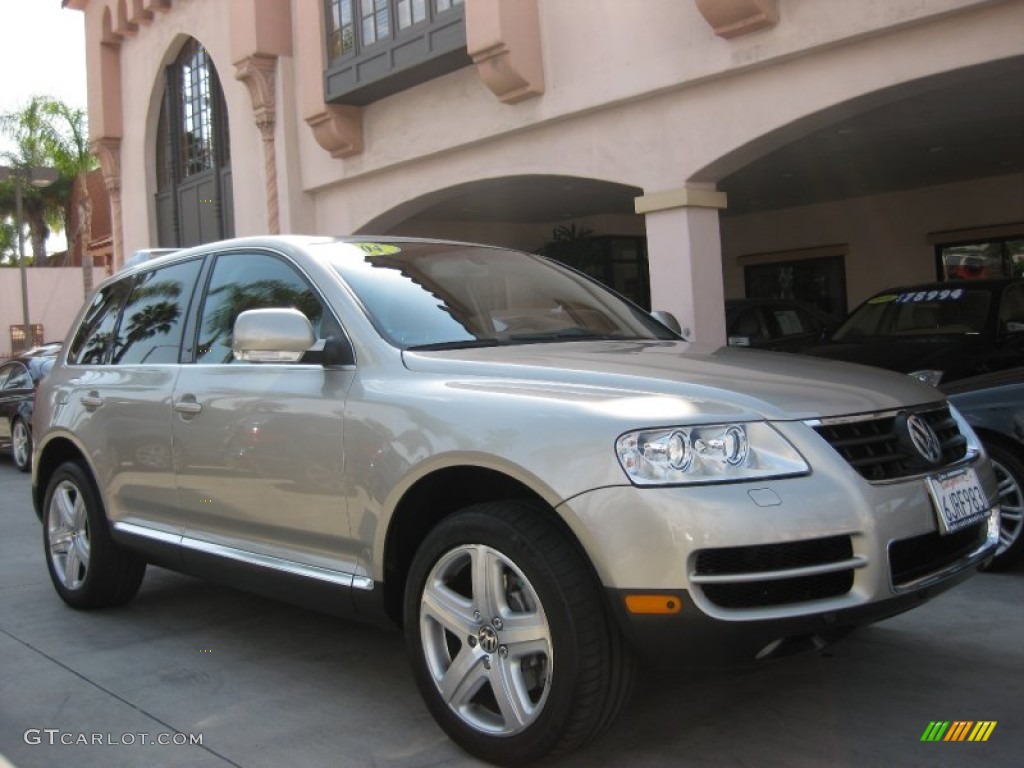 2004 Touareg V8 - Wheat Beige Metallic / Teak photo #1