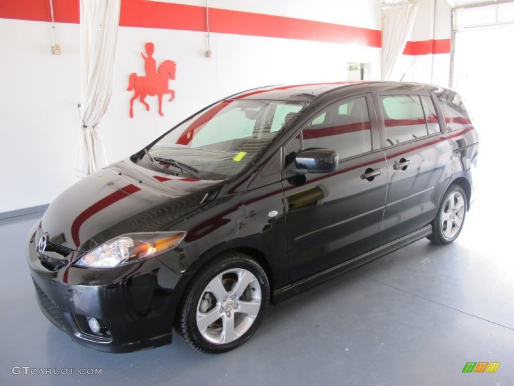 2007 MAZDA5 Grand Touring - Brilliant Black / Espresso Brown photo #1