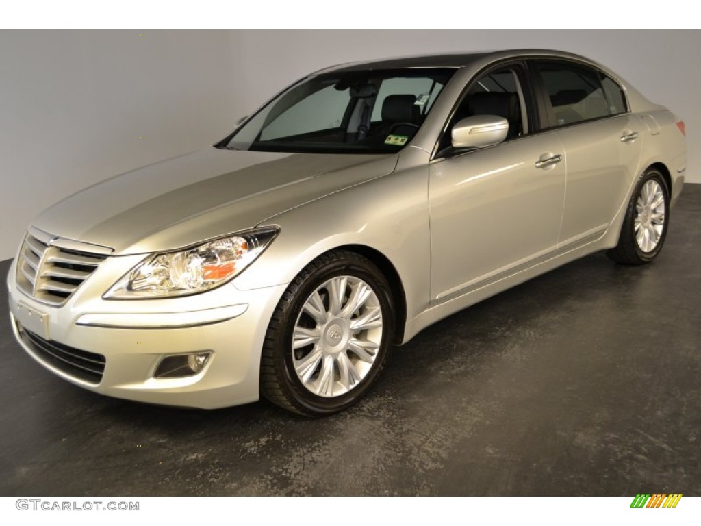 2009 Genesis 3.8 Sedan - Champagne Beige Metallic / Black photo #1