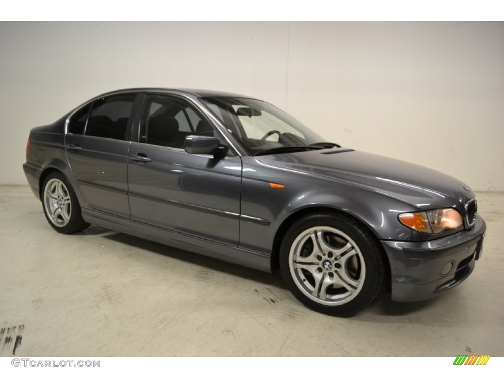 2003 3 Series 330i Sedan - Steel Grey Metallic / Black photo #2