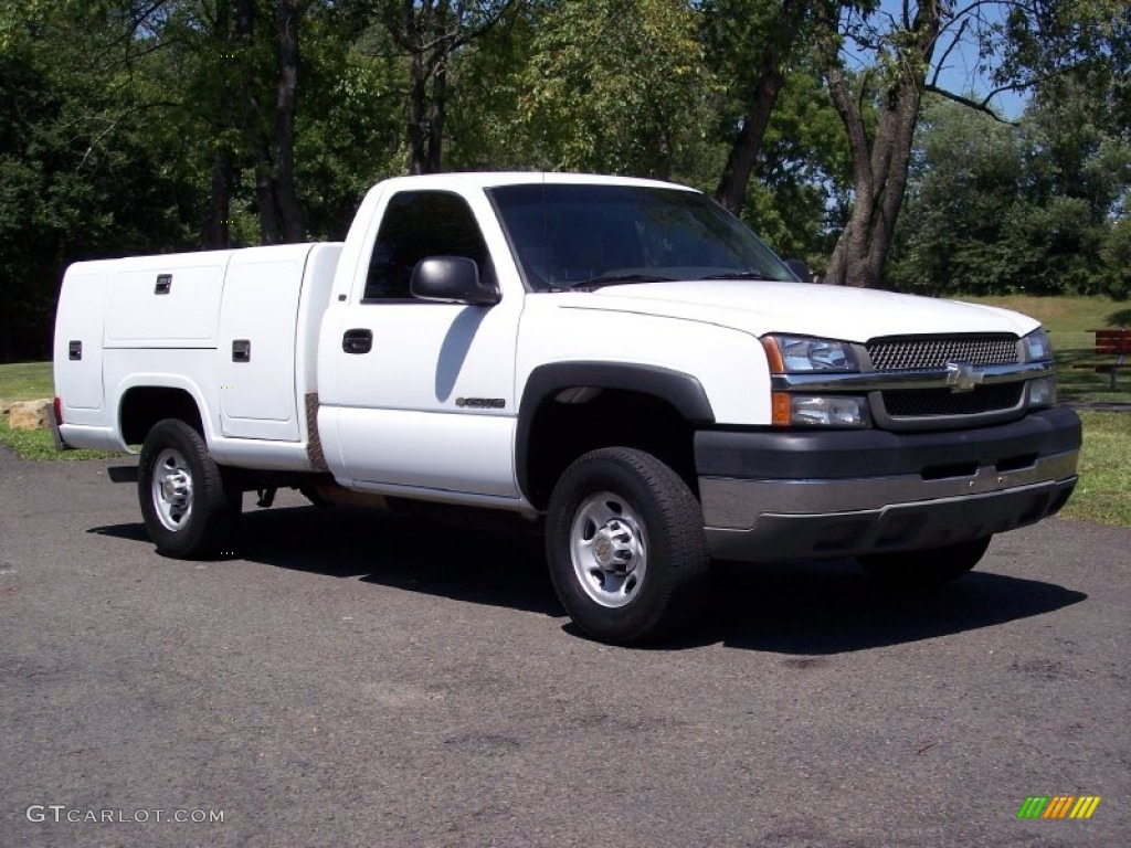 2003 Silverado 2500HD Regular Cab Chassis Utility - Summit White / Dark Charcoal photo #1