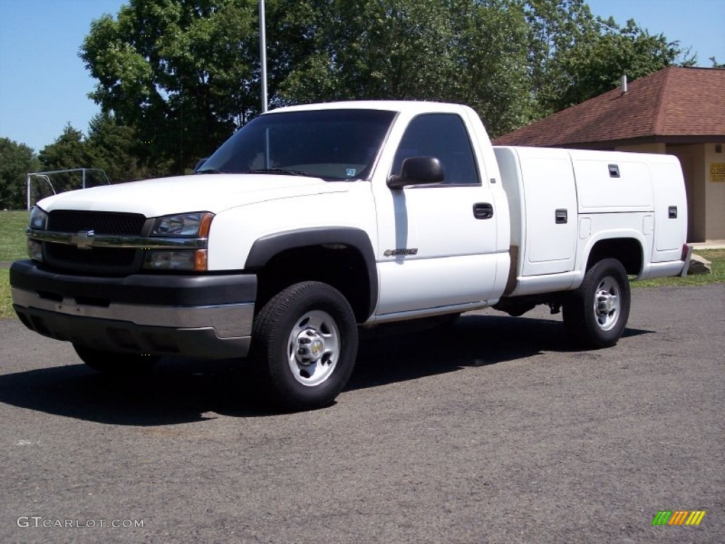 Summit White 2003 Chevrolet Silverado 2500HD Regular Cab Chassis Utility Exterior Photo #52171654