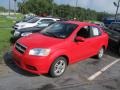 2011 Victory Red Chevrolet Aveo LT Sedan  photo #4