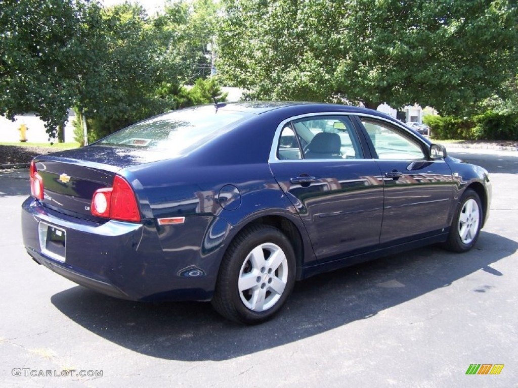 2008 Malibu LS Sedan - Imperial Blue Metallic / Titanium Gray photo #5