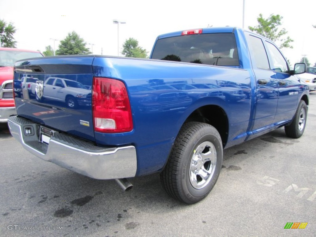 2011 Ram 1500 ST Quad Cab - Deep Water Blue Pearl / Dark Slate Gray/Medium Graystone photo #3