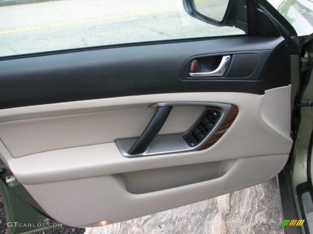 2007 Subaru Outback 3.0R L.L.Bean Edition Wagon Taupe Leather Door Panel Photo #52173730