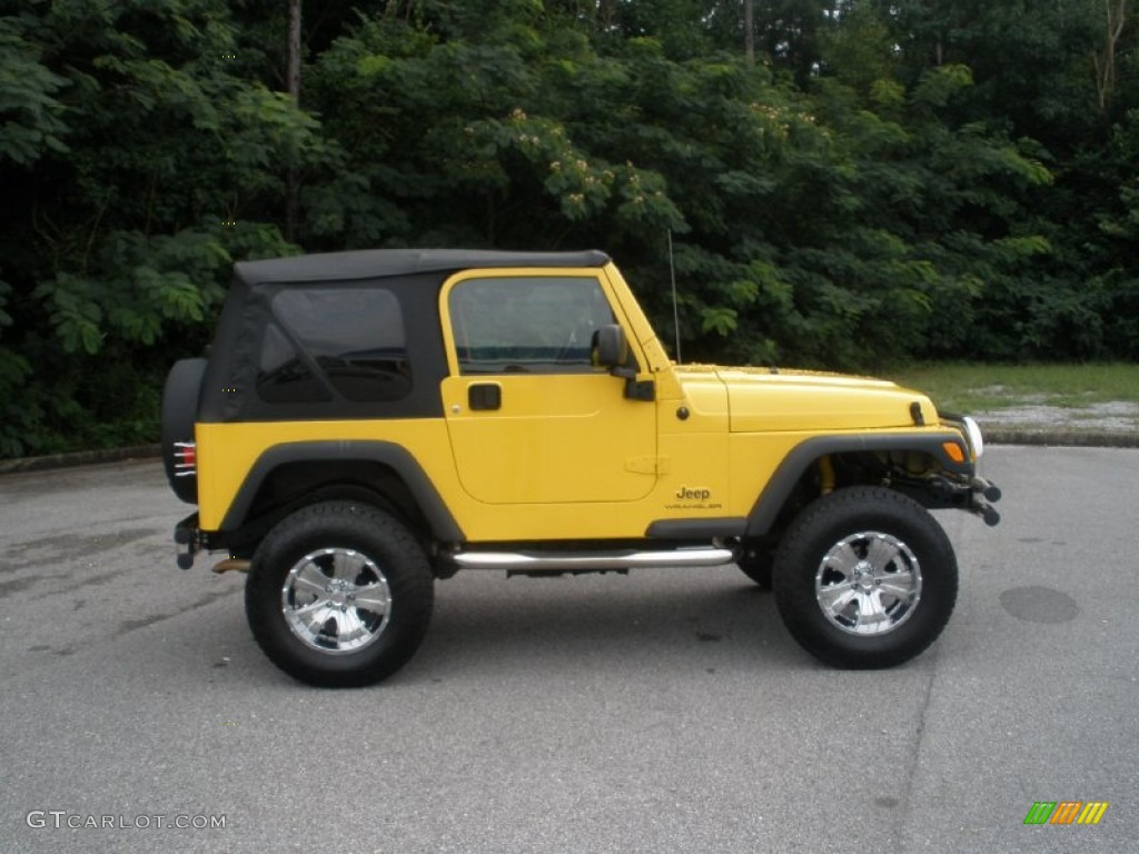 2006 Wrangler X 4x4 - Solar Yellow / Dark Slate Gray photo #2