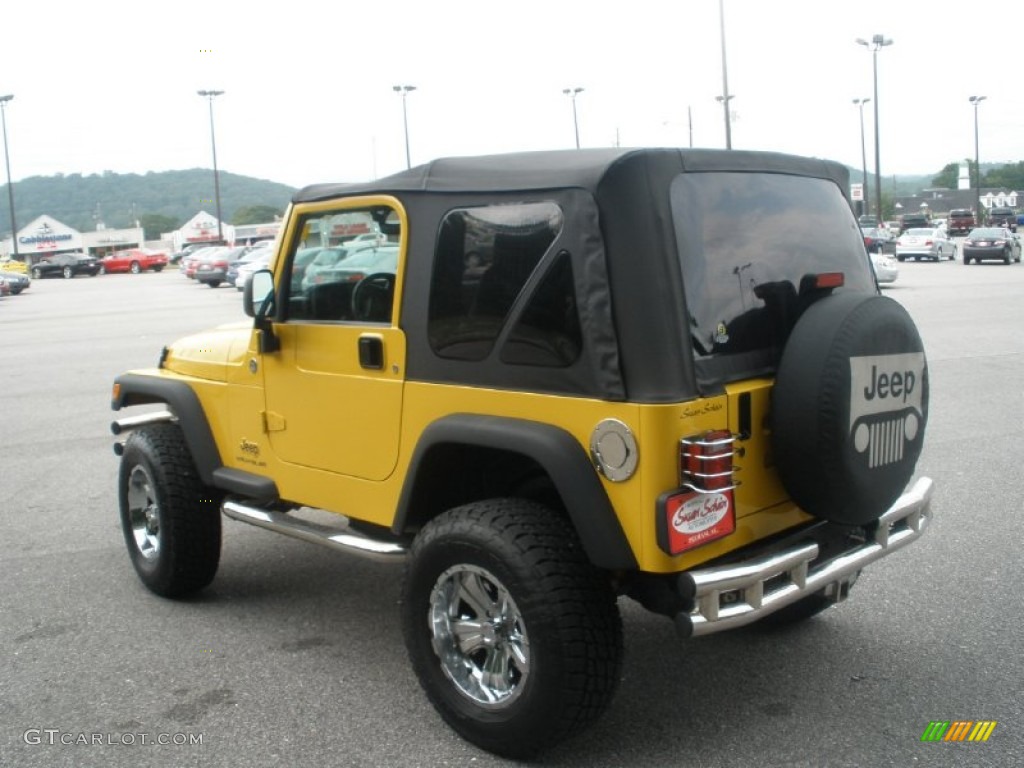 2006 Wrangler X 4x4 - Solar Yellow / Dark Slate Gray photo #5