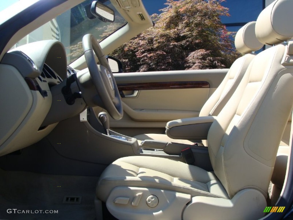 Beige Interior 2009 Audi A4 2.0T quattro Cabriolet Photo #52175272