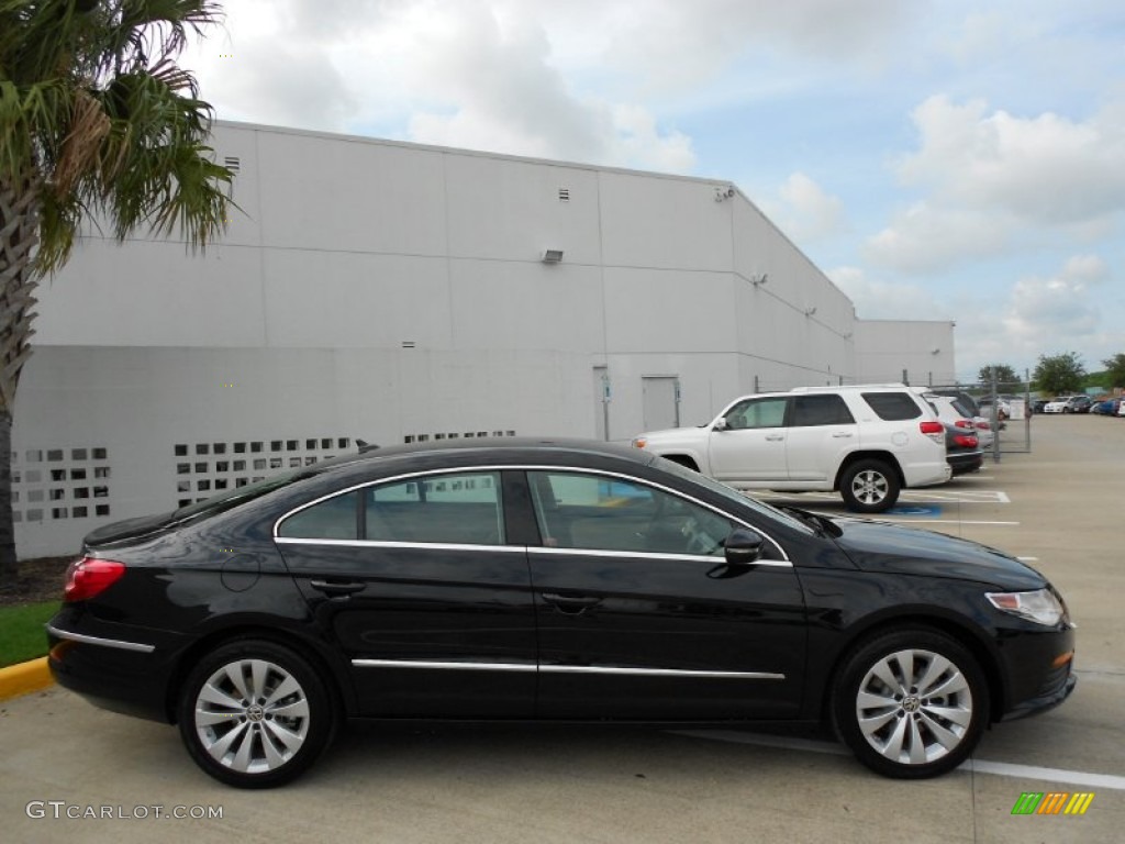 2012 CC Sport - Deep Black Metallic / Black/Cornsilk Beige photo #8