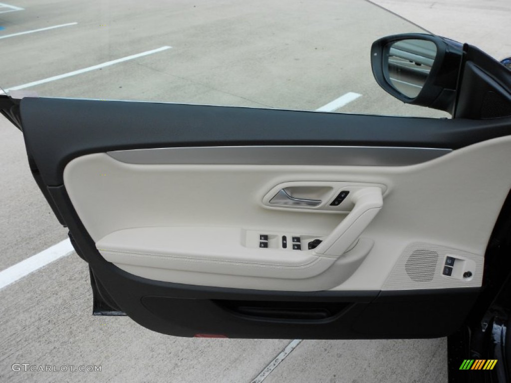 2012 CC Sport - Deep Black Metallic / Black/Cornsilk Beige photo #10