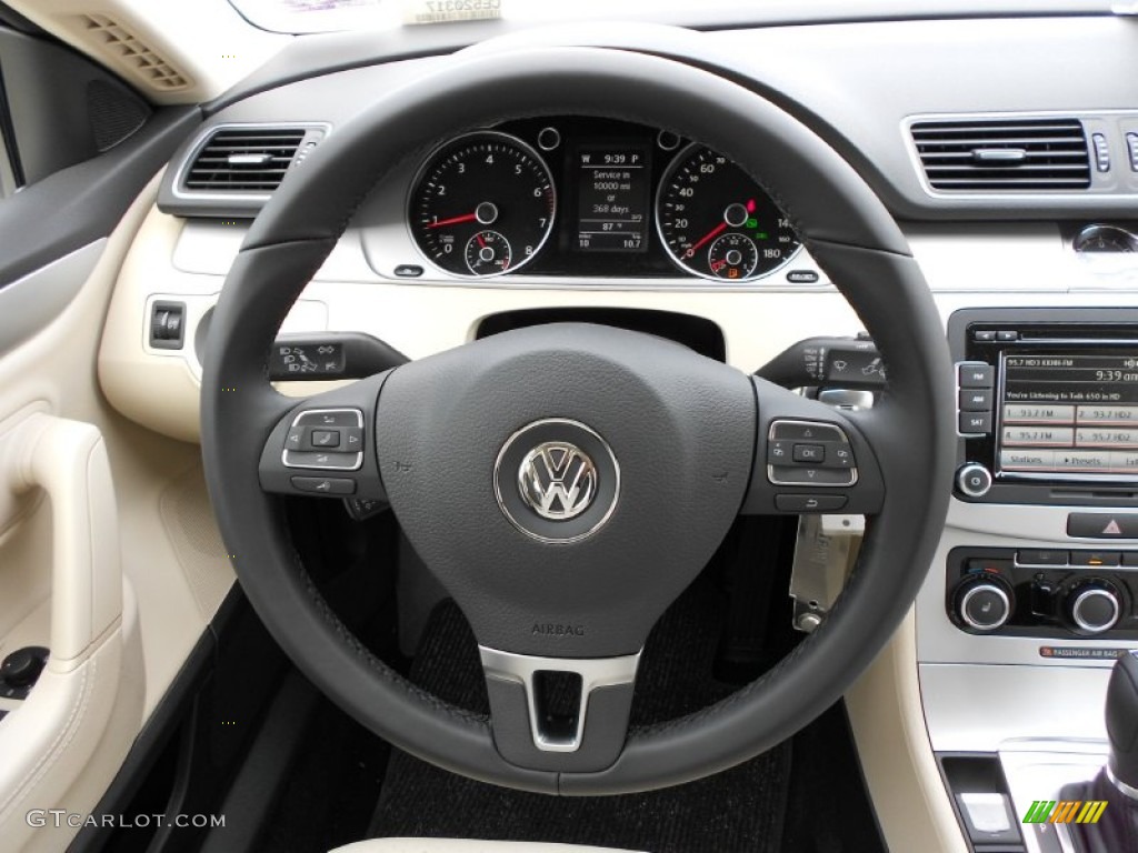 2012 CC Sport - Deep Black Metallic / Black/Cornsilk Beige photo #16