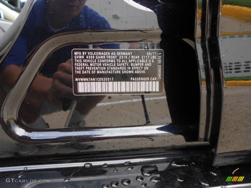 2012 CC Sport - Deep Black Metallic / Black/Cornsilk Beige photo #23