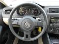 Cornsilk Beige 2012 Volkswagen Jetta SE Sedan Steering Wheel