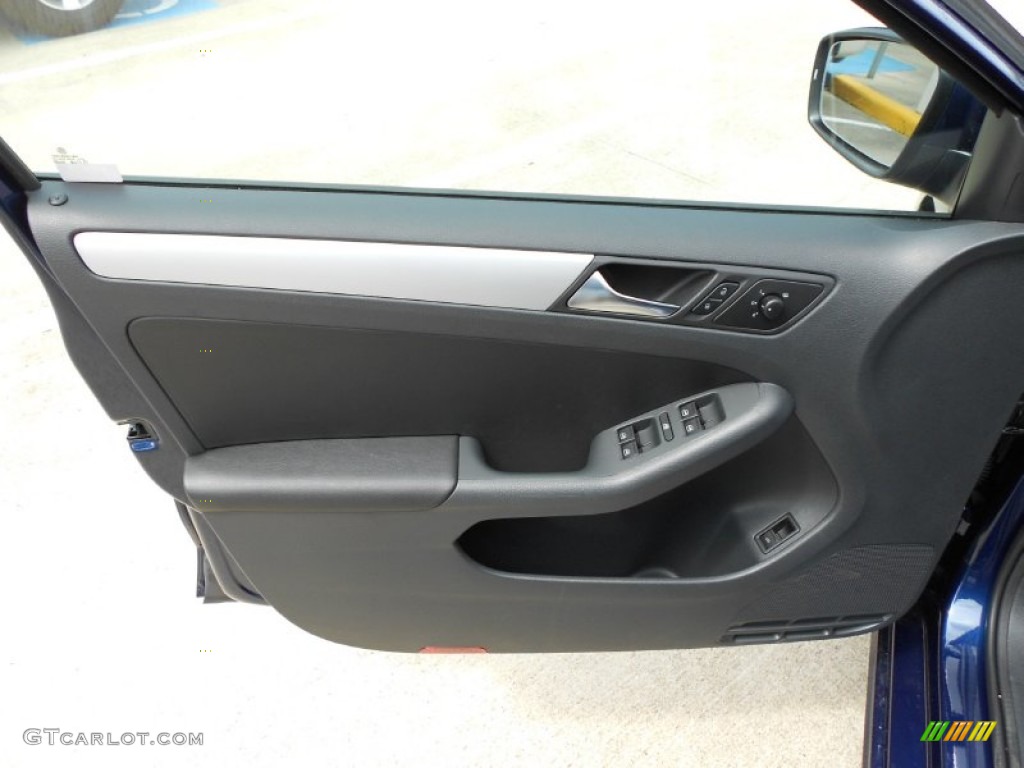 2012 Volkswagen Jetta TDI Sedan Titan Black Door Panel Photo #52177453