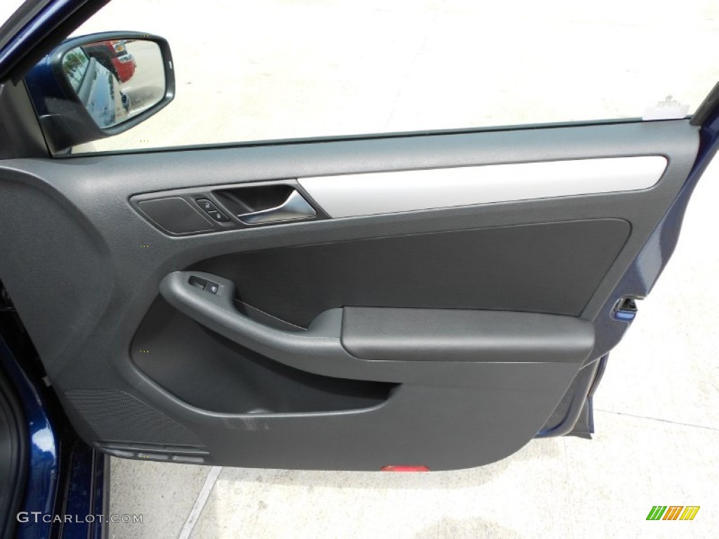 2012 Volkswagen Jetta TDI Sedan Titan Black Door Panel Photo #52177480