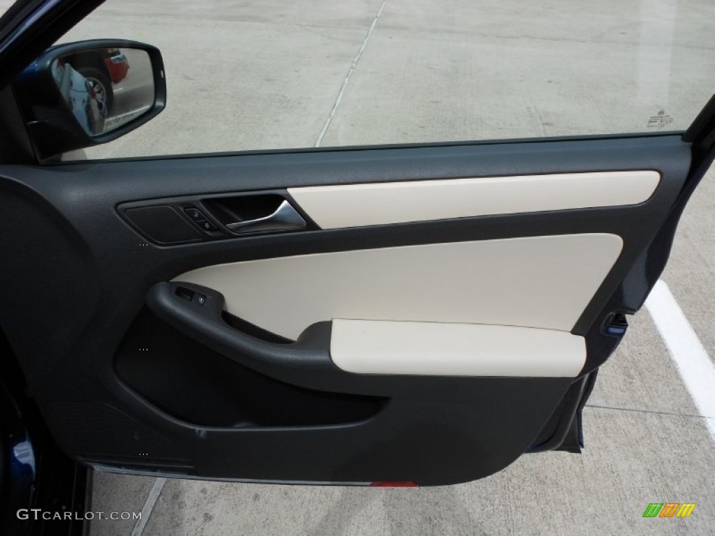 2012 Volkswagen Jetta SE Sedan Cornsilk Beige Door Panel Photo #52177798