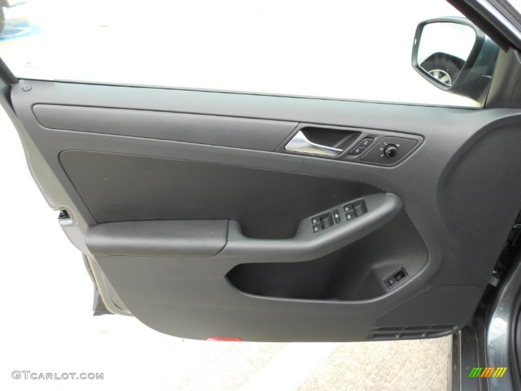 2012 Volkswagen Jetta SE Sedan Titan Black Door Panel Photo #52178056