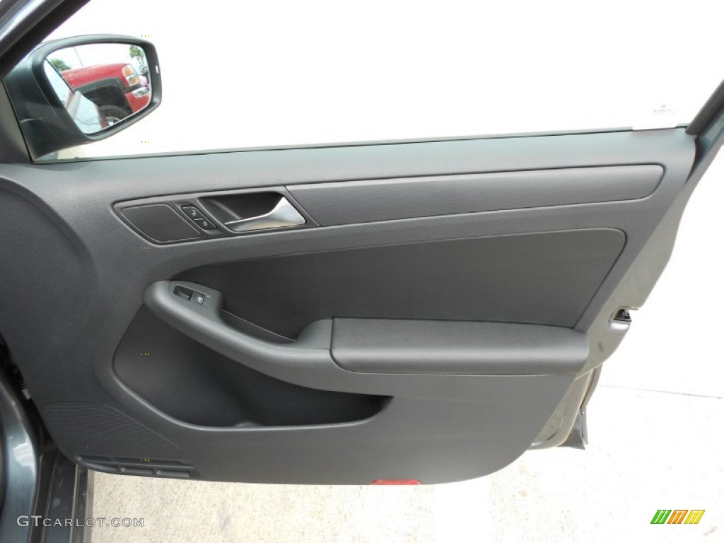 2012 Volkswagen Jetta SE Sedan Titan Black Door Panel Photo #52178101