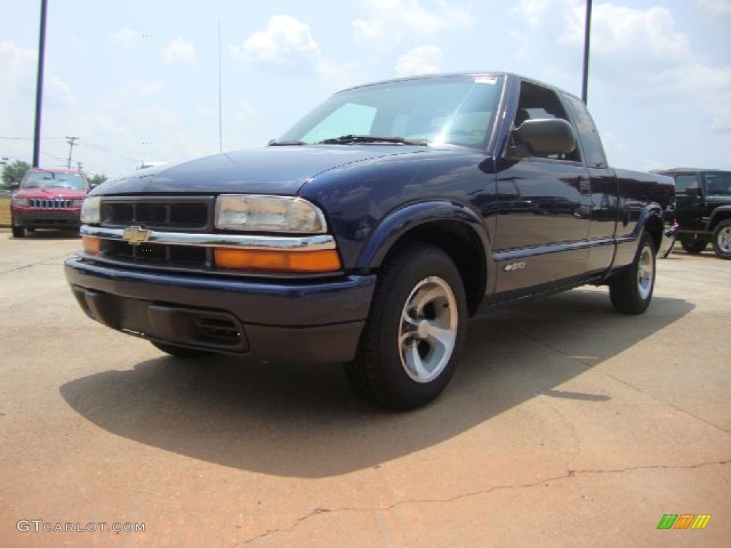 Indigo Blue Metallic 2003 Chevrolet S10 LS Extended Cab Exterior Photo #52178110