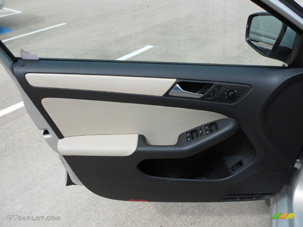 2012 Volkswagen Jetta SE Sedan Cornsilk Beige Door Panel Photo #52178428