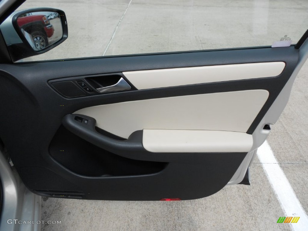 2012 Volkswagen Jetta SE Sedan Cornsilk Beige Door Panel Photo #52178452