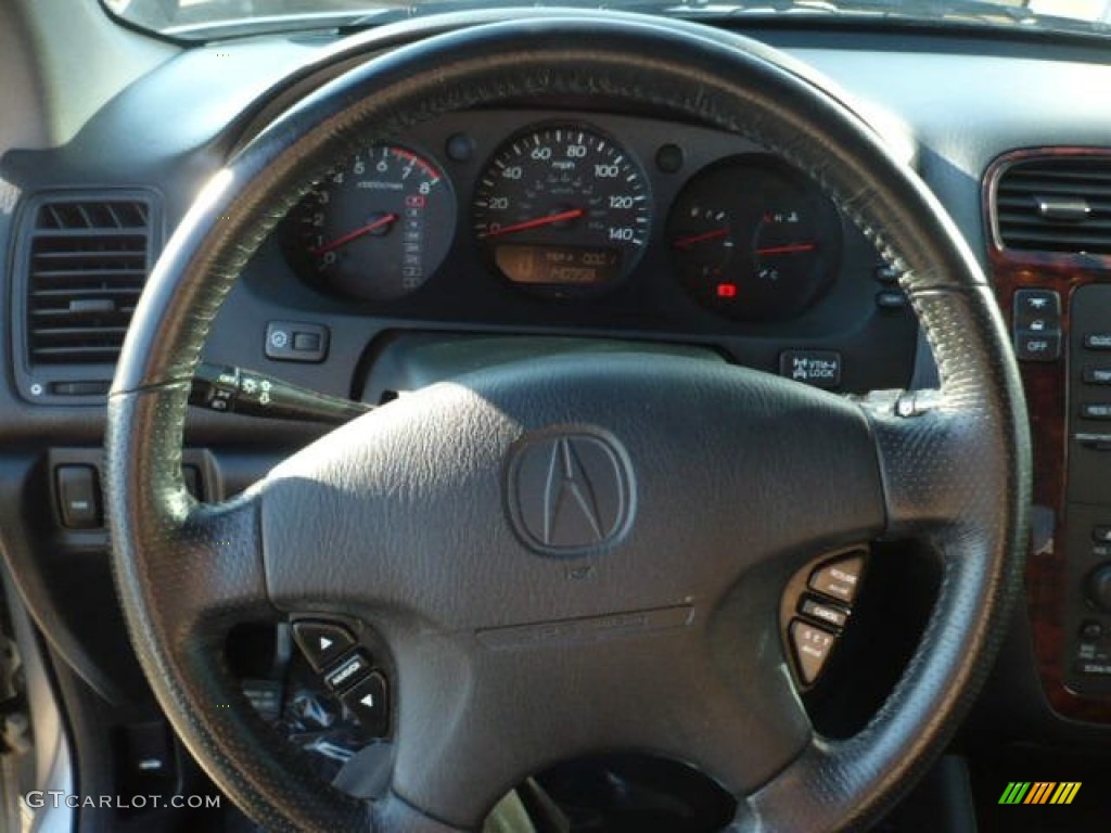 2002 Acura MDX Standard MDX Model Ebony Steering Wheel Photo #52179976