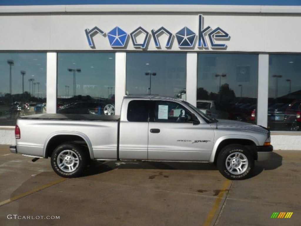 2001 Dakota Sport Club Cab - Bright Silver Metallic / Dark Slate Gray photo #1