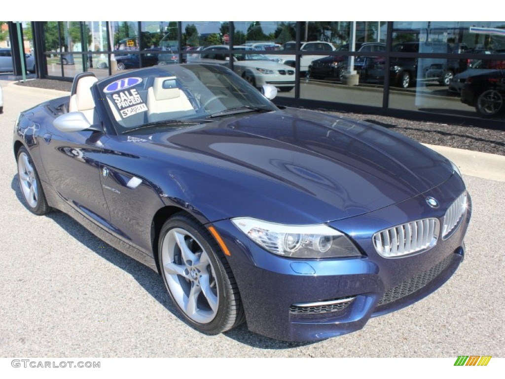 2011 Z4 sDrive35is Roadster - Deep Sea Blue Metallic / Beige photo #6