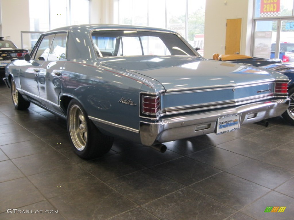 1967 Chevelle Malibu Sedan - Nantucket Blue Metallic / Medium Blue photo #3