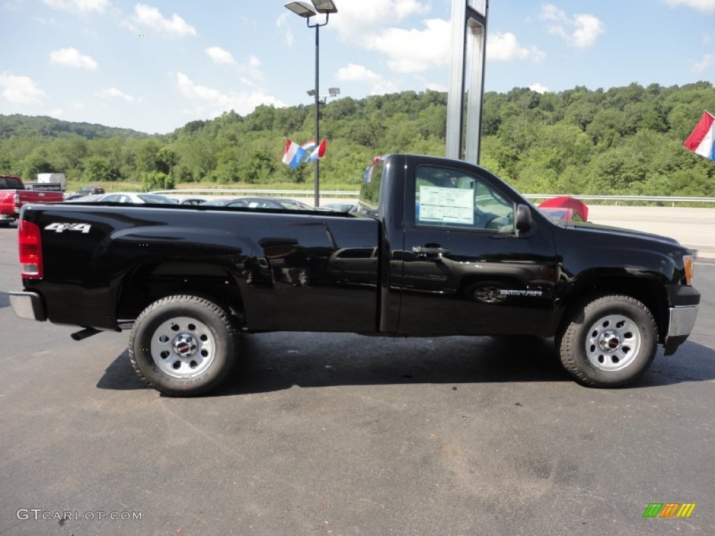 Onyx Black 2011 GMC Sierra 1500 Regular Cab 4x4 Exterior Photo #52187041