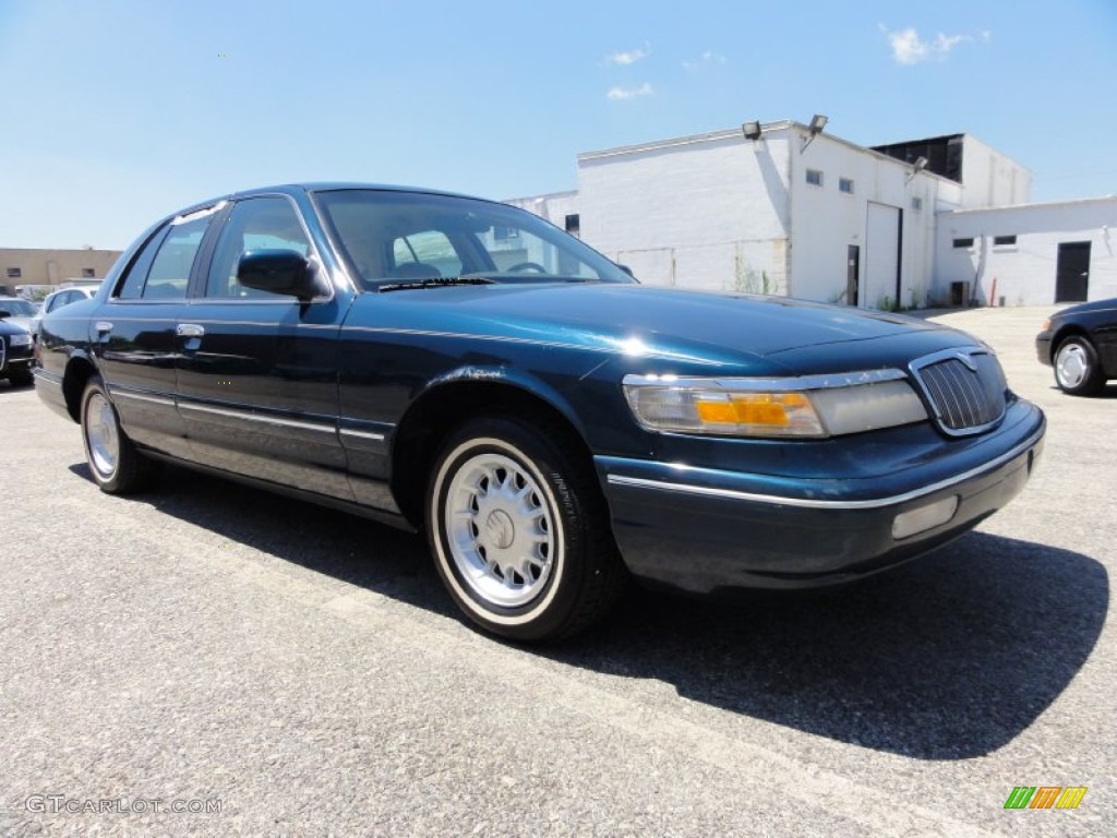 1997 Grand Marquis LS - Deep Forest Green Metallic / Light Prairie Tan photo #5