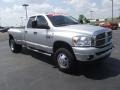 2008 Bright Silver Metallic Dodge Ram 3500 Big Horn Edition Quad Cab 4x4 Dually  photo #3