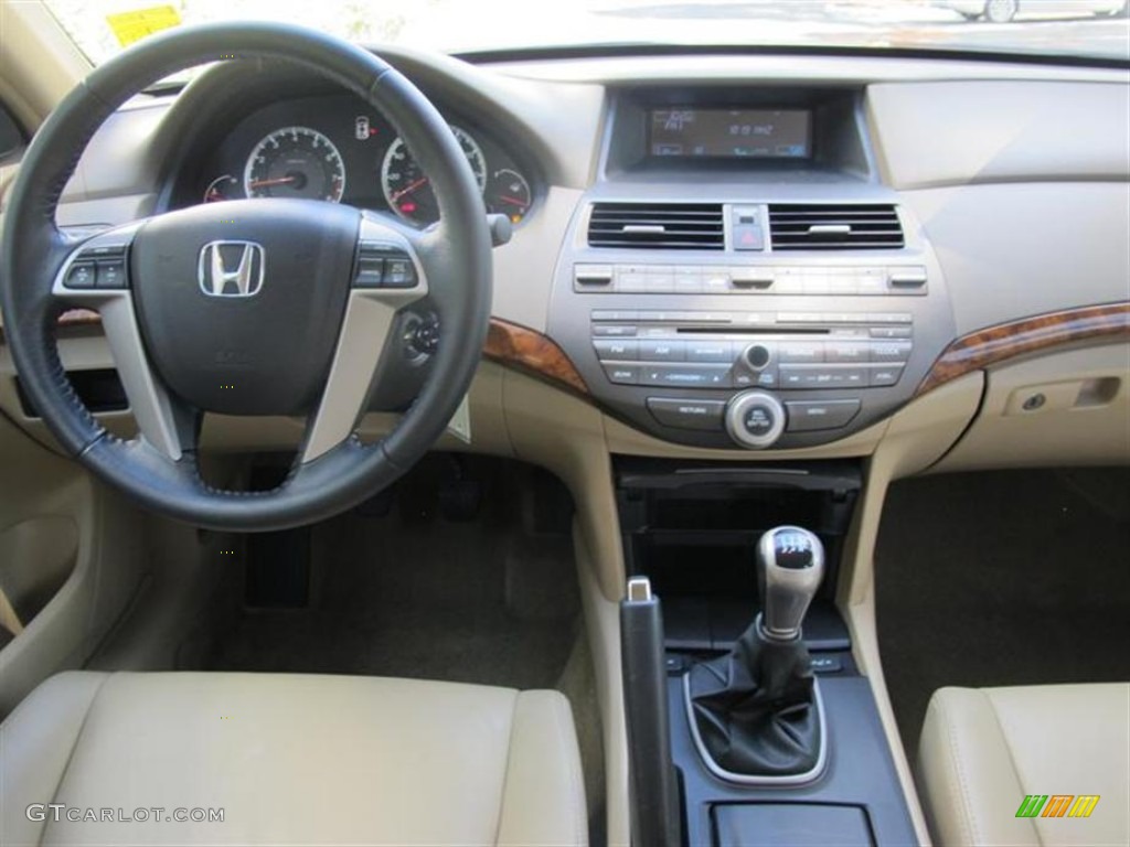 2009 Honda Accord EX-L Sedan Ivory Dashboard Photo #52189648