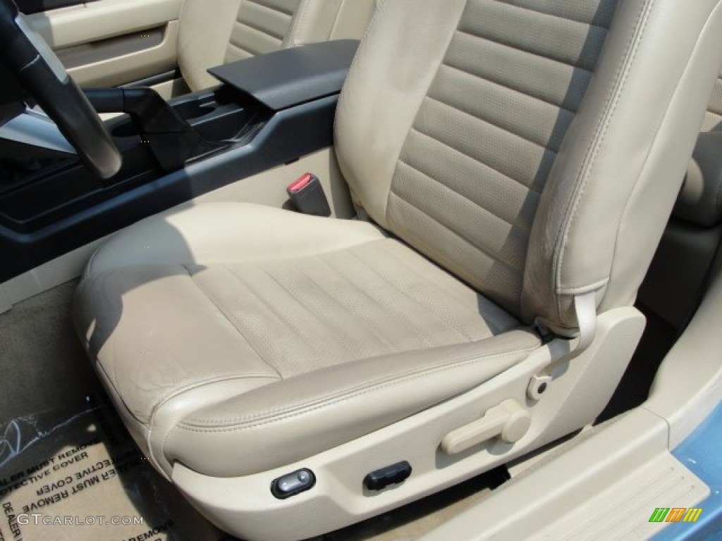 2007 Mustang GT Premium Convertible - Windveil Blue Metallic / Medium Parchment photo #13