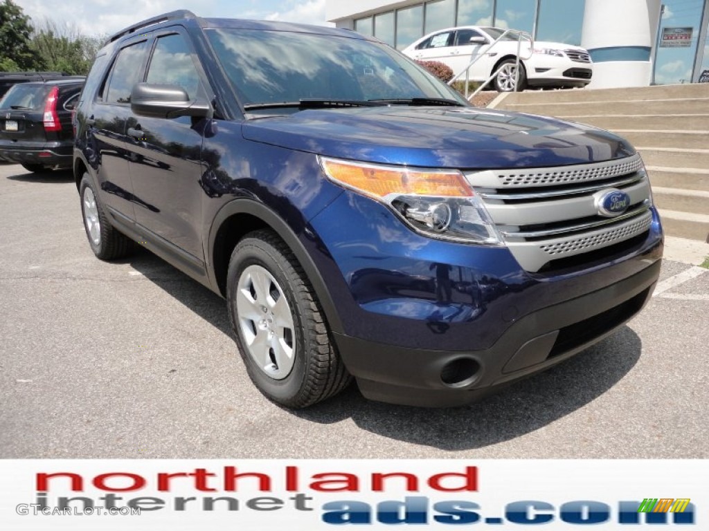 2011 Explorer FWD - Kona Blue Metallic / Medium Light Stone photo #2