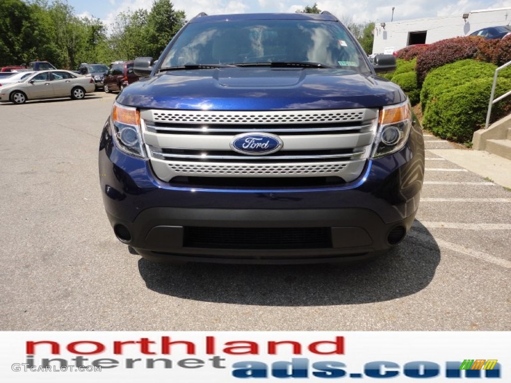 2011 Explorer FWD - Kona Blue Metallic / Medium Light Stone photo #3