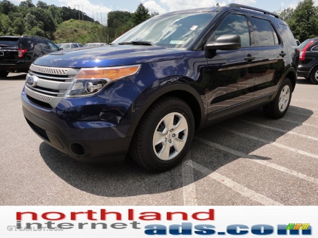 2011 Explorer FWD - Kona Blue Metallic / Medium Light Stone photo #4