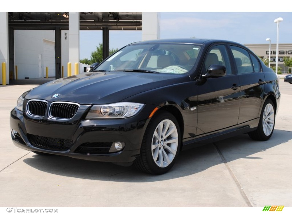 2011 3 Series 328i Sedan - Jet Black / Beige Dakota Leather photo #1