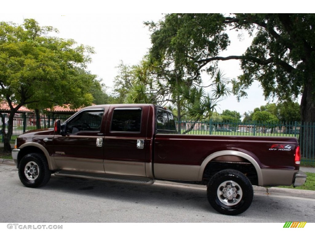 2004 F350 Super Duty King Ranch Crew Cab 4x4 - Chestnut Brown Metallic / Castano Brown Leather photo #4