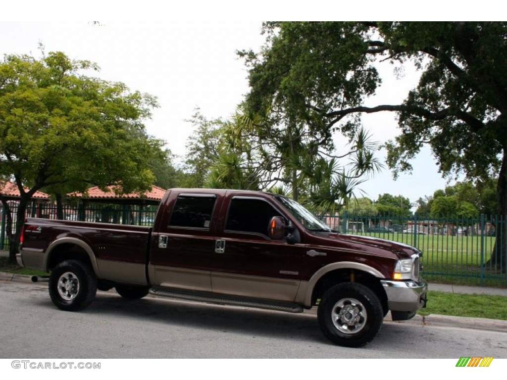 2004 F350 Super Duty King Ranch Crew Cab 4x4 - Chestnut Brown Metallic / Castano Brown Leather photo #12