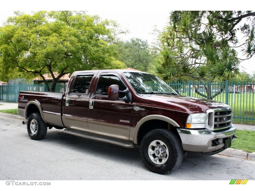 2004 F350 Super Duty King Ranch Crew Cab 4x4 - Chestnut Brown Metallic / Castano Brown Leather photo #13