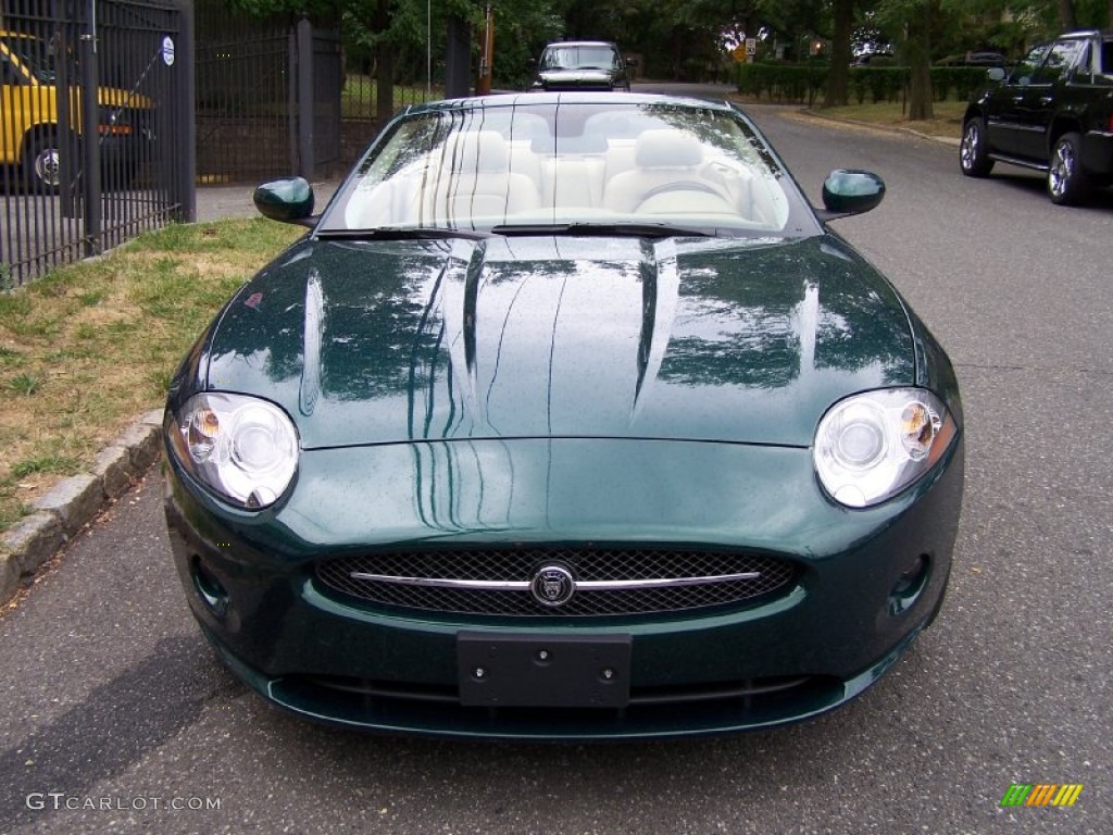 2007 XK XK8 Convertible - Emerald Fire Green Metallic / Caramel photo #2