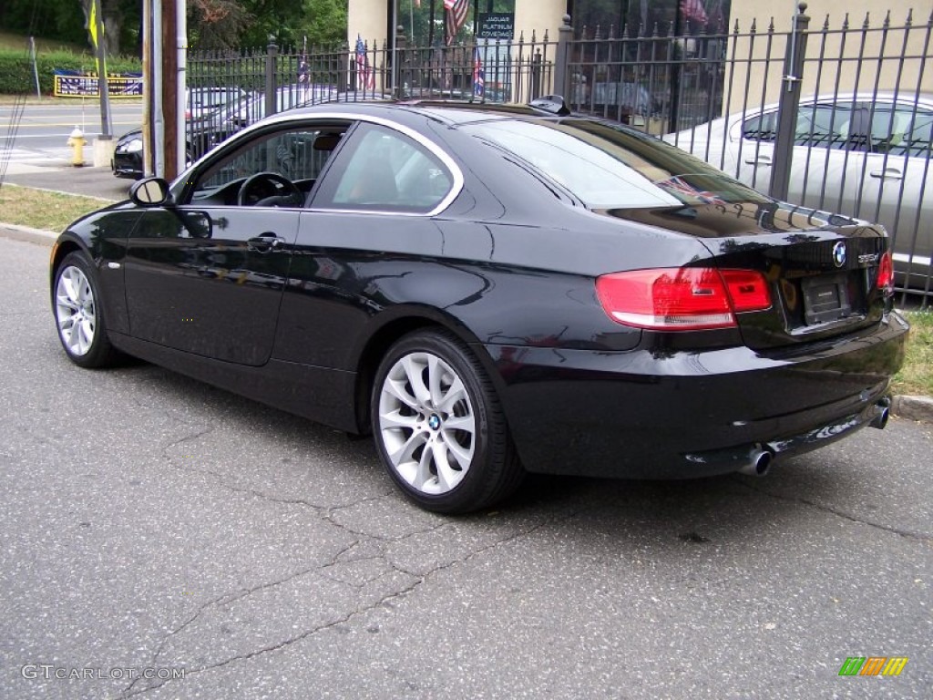 2008 3 Series 335xi Coupe - Jet Black / Saddle Brown/Black photo #4