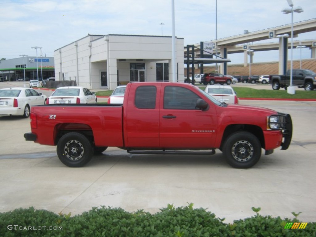 2008 Silverado 1500 Z71 Extended Cab 4x4 - Victory Red / Light Titanium/Ebony Accents photo #6